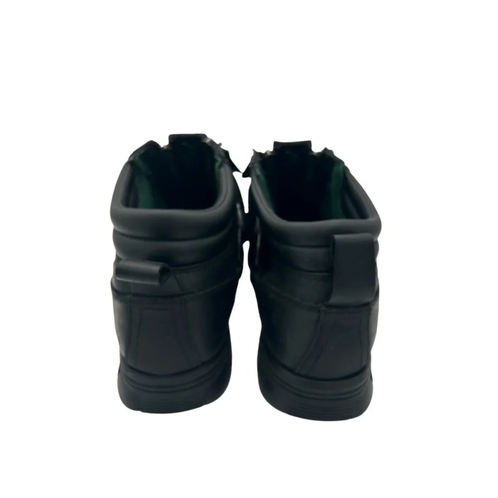 Polo Ralph Lauren Conquest Boots Men's Size 11D Black Leather Zip Duck Boots